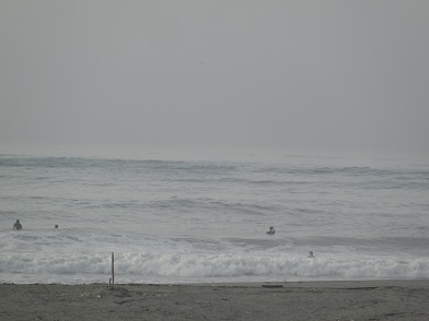 台風ウネリでたまに大きな波が入ってきます