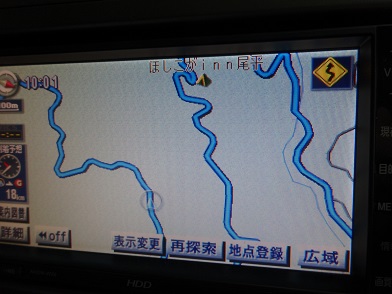 カーナビに表示されたでたらめな道