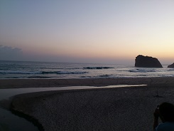 種子島のホテル前